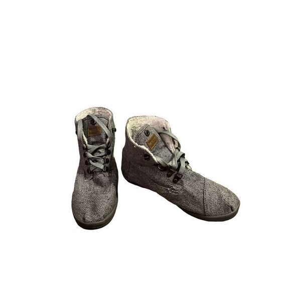 TOMS Hemp Fleece Lined Ankle Booties Size 6.5 - Picture 1 of 11